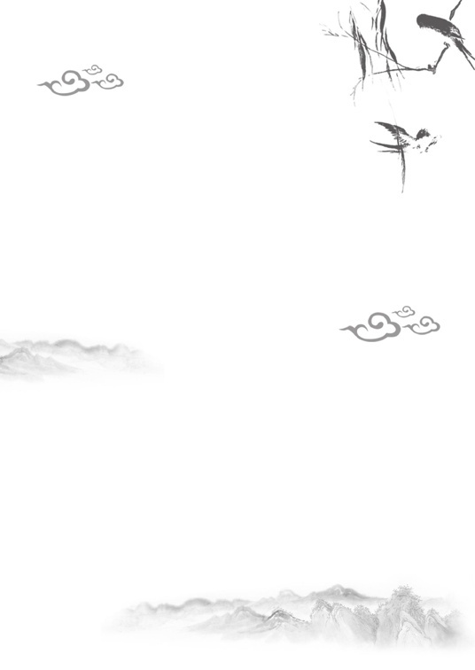 国风水墨1 (91)国风水墨信纸模板word模板